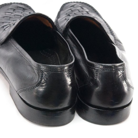 Alfani Mens black Italian woven loafers sz 11.5 main image 9